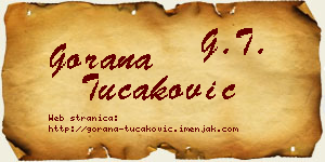 Gorana Tucaković vizit kartica